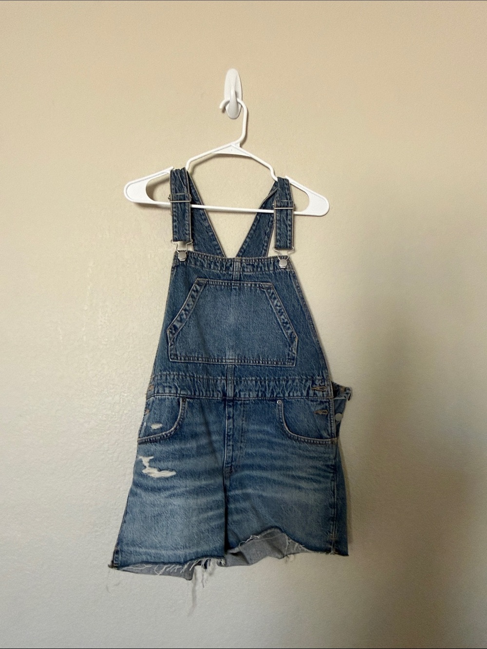 Universal Thread Blue Denim Short Overalls